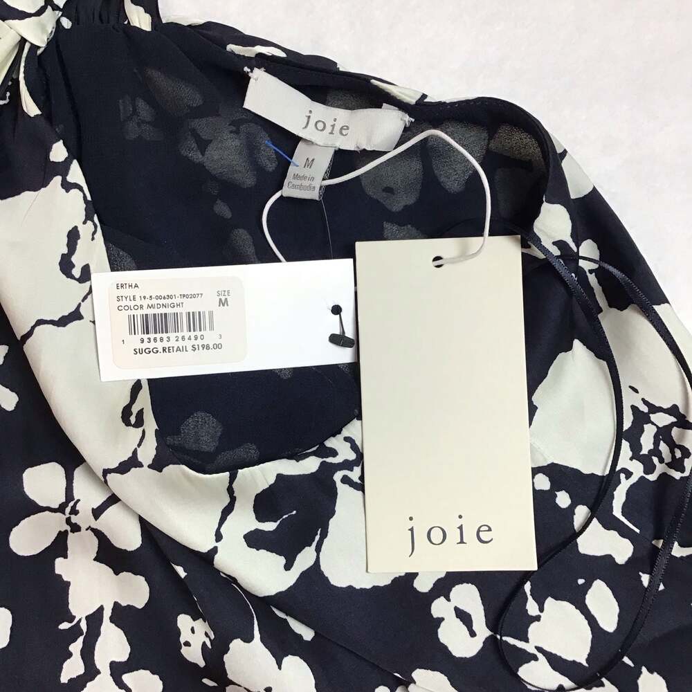 Joie Ertha Floral Halter Neck Sleeveless Blouse Blue Medium - Picture 7 of 8
